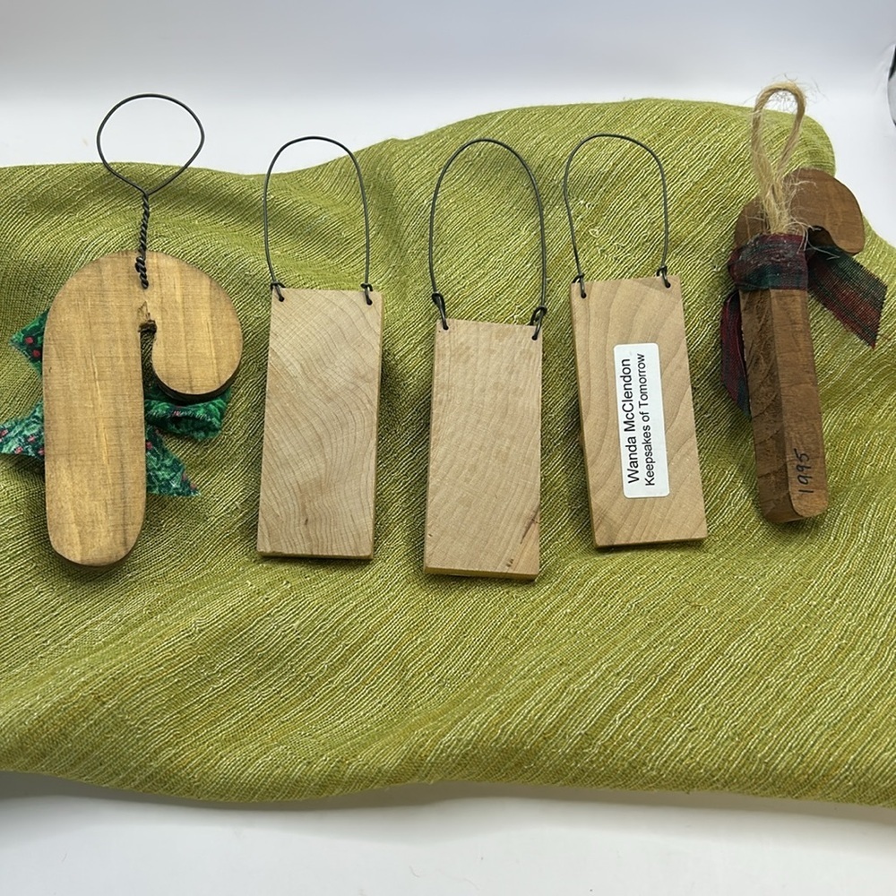 Wooden Holiday Ornaments Set.  Handmade - Picture 3 of 12